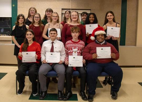 OCS Students Inducted into Tri-M Music Honor Society